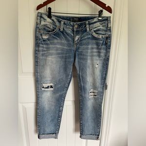 Silver Aiko ankle skinny